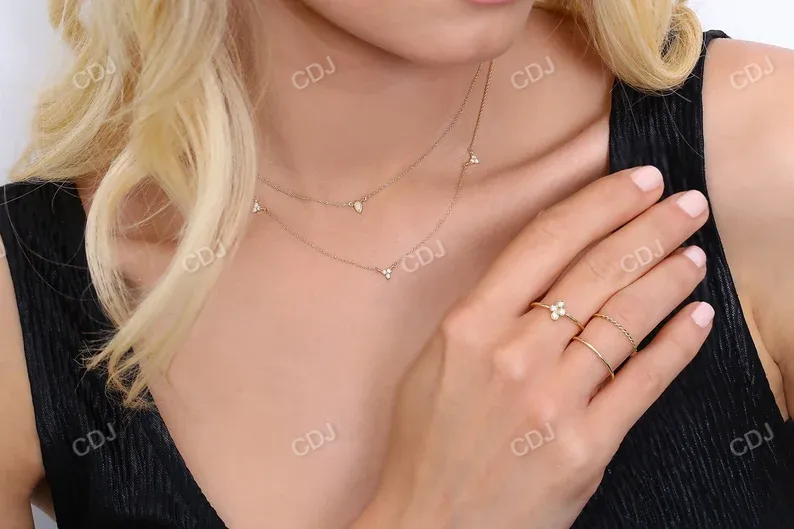0.12CTW Four Stone Bezel Setting Simple Diamond Wedding Band
