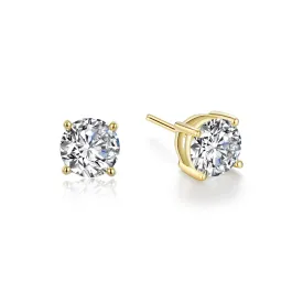 2 CTW 4 Prong Stud Earrings