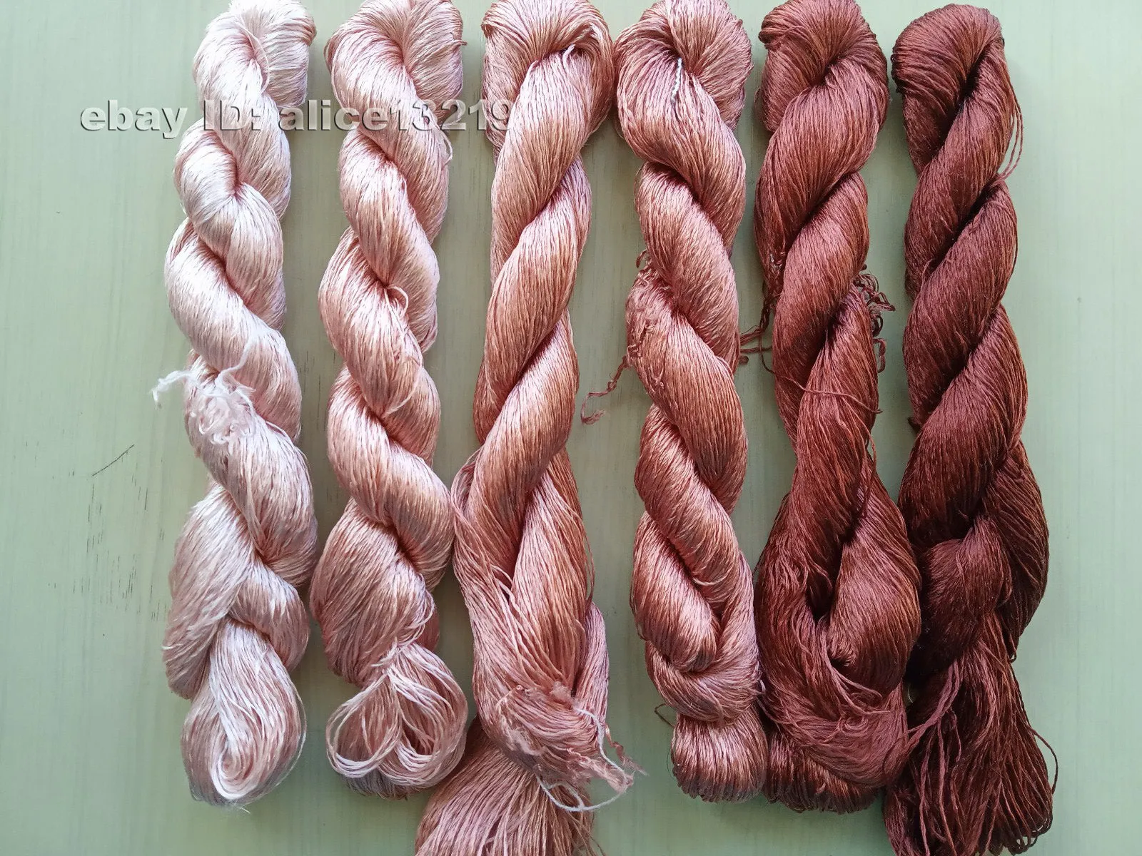 6bundles 100%real mulberry silk,hand-dyed embroidery silk floss/thread N117