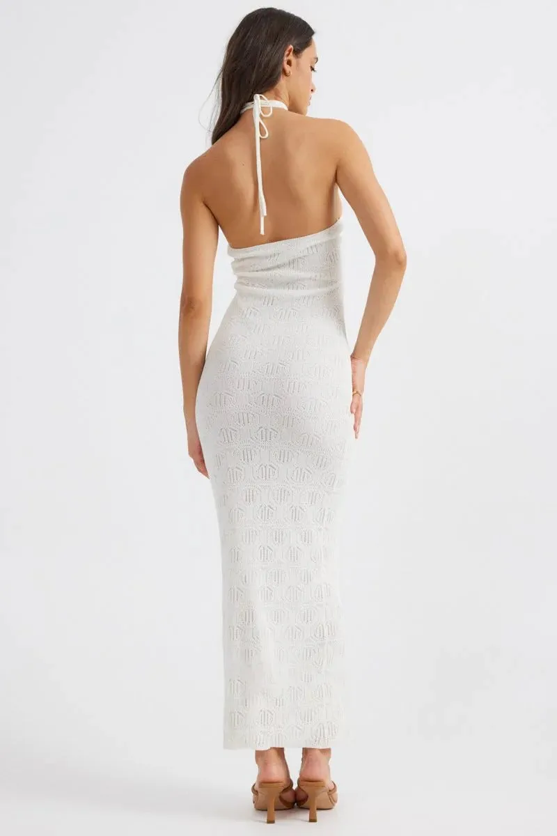 Aelia Halterneck Dress - White
