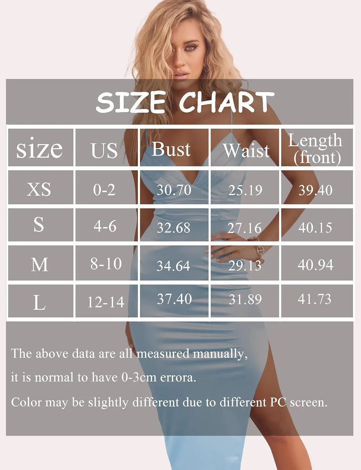 Atizon Women's Sexy Satin Sleeveless Midi Dresses with Slit Bodycon Party Evening Cocktail Dress