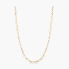 Bama Moissanite Gold Plated Silver Chain Necklace