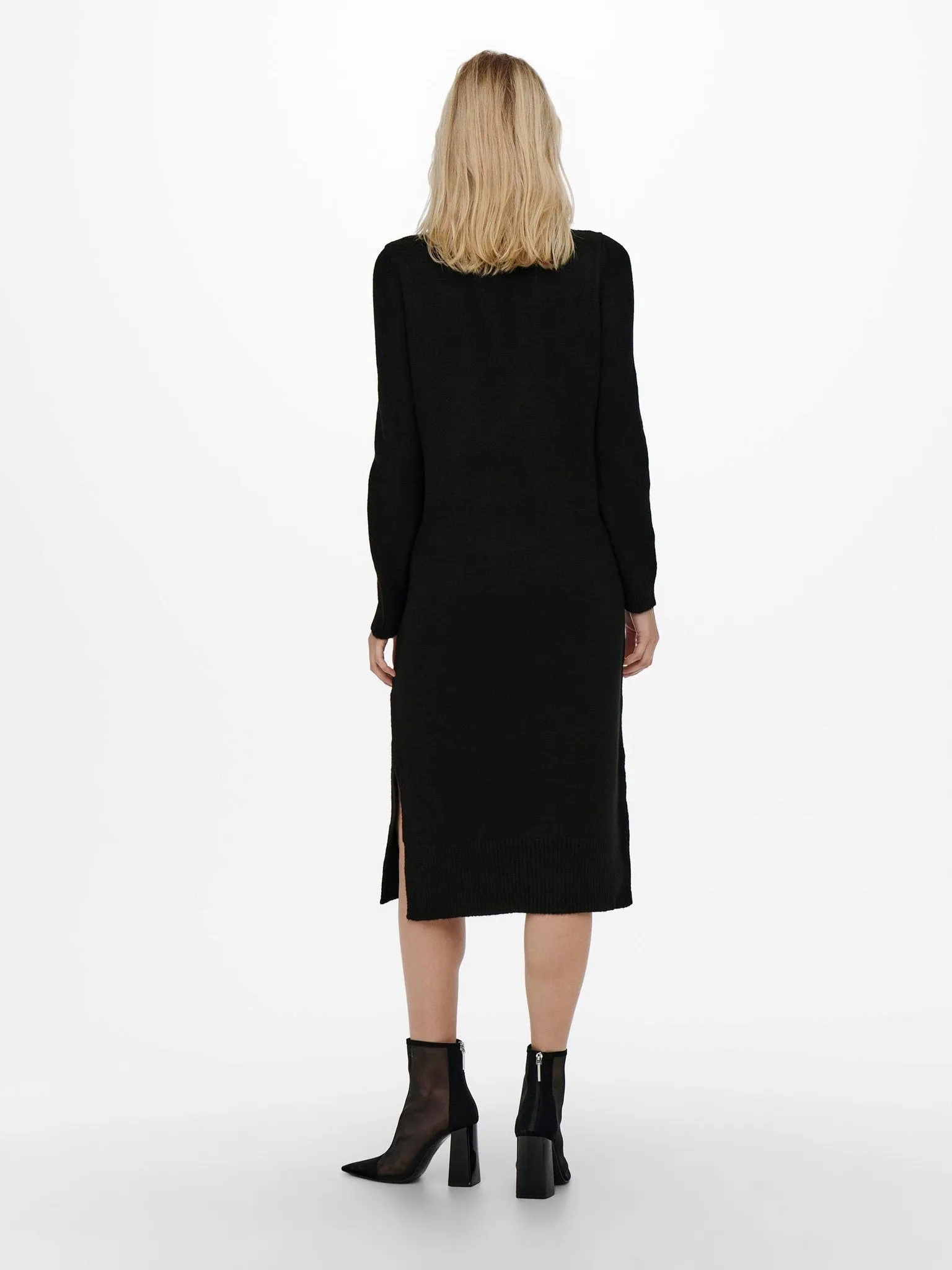 Brandie Roll Neck Dress - Sort
