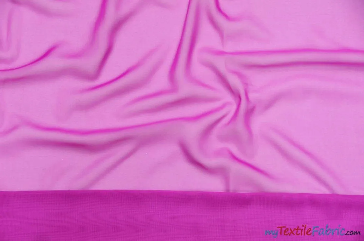 Chiffon Fabric | Super Soft & Flowy | 60" Wide | Wholesale Bolt | Multiple Colors |
