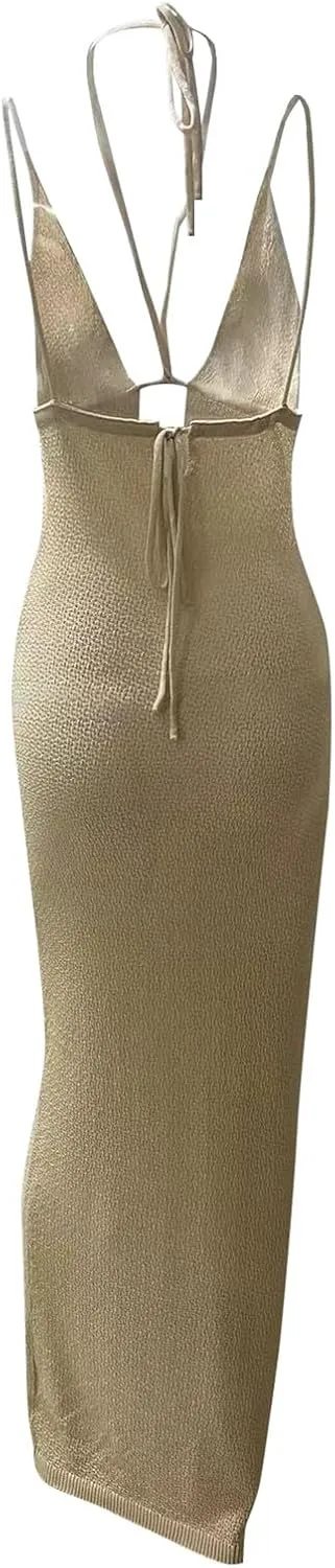 Cocktail Dresses for Women 205 Summer Sexy Mesh Wrap Dress Slimming Stretch Hollow Dresses Cutout Bodycon Sundress