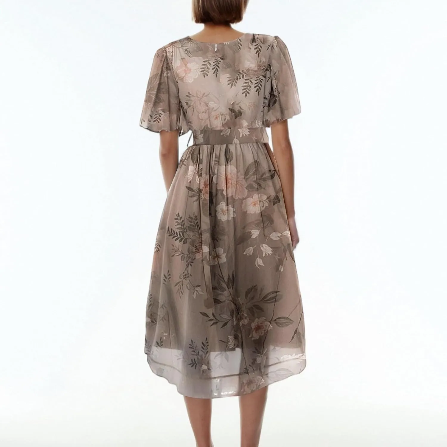 Dresses for Women 2025 Elegant Classy Boho Floral V Neck Belted Summer Sundress Wedding Guest Prom Cocktail Midi Dress