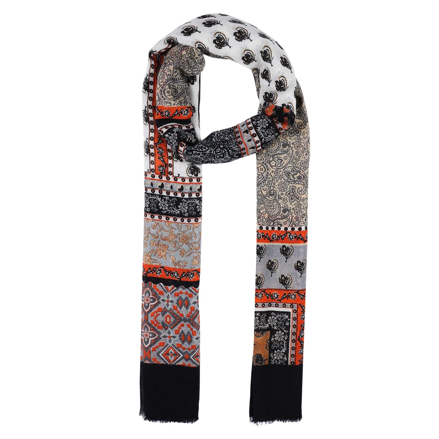 Folk Patch Woolen Shawl