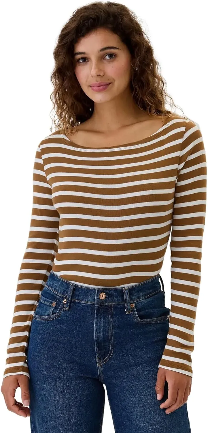 GAP Women's Long Sleeve Favorite Boatneck
