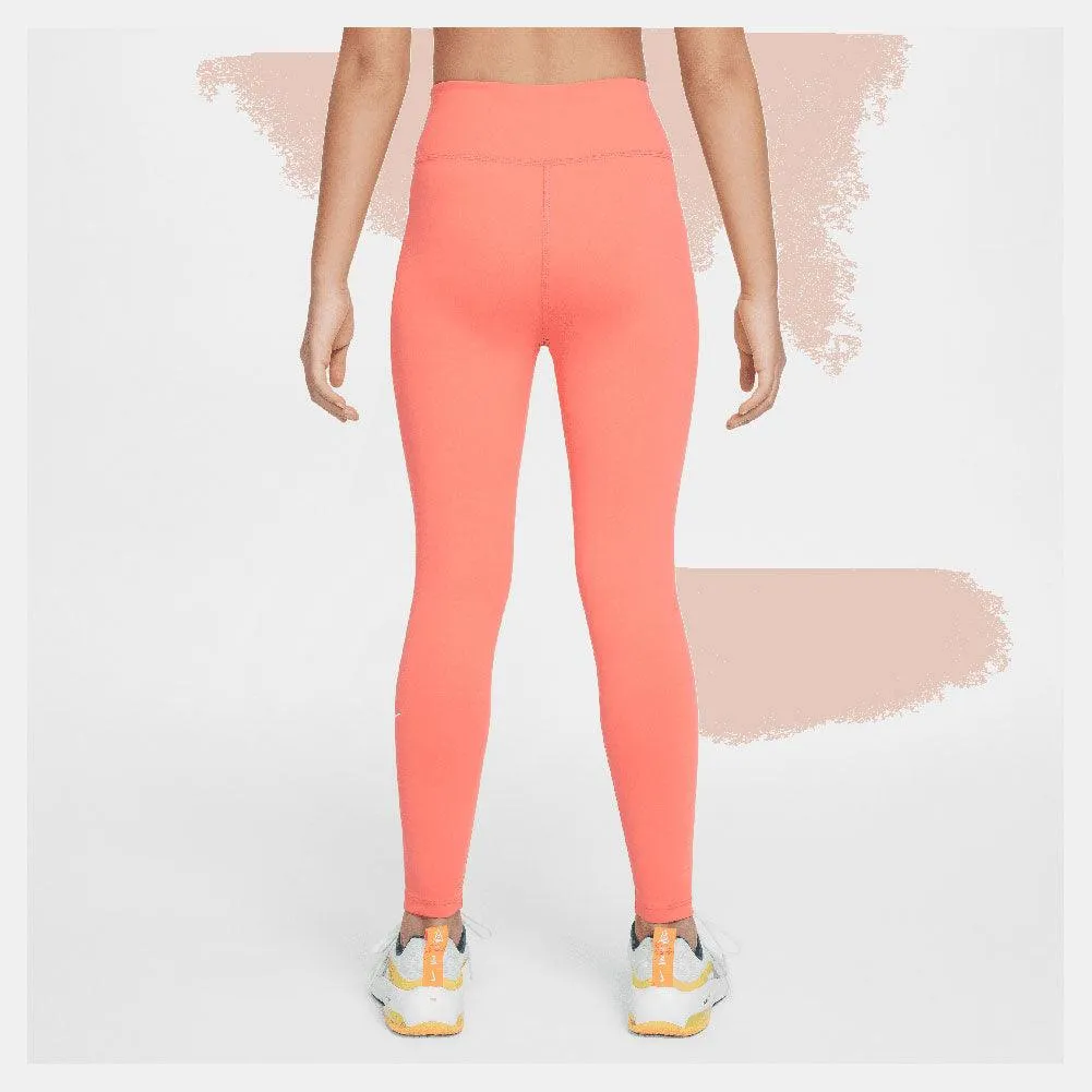 Girl`s One Dri-Fit High Waisted Tennis Leggings
