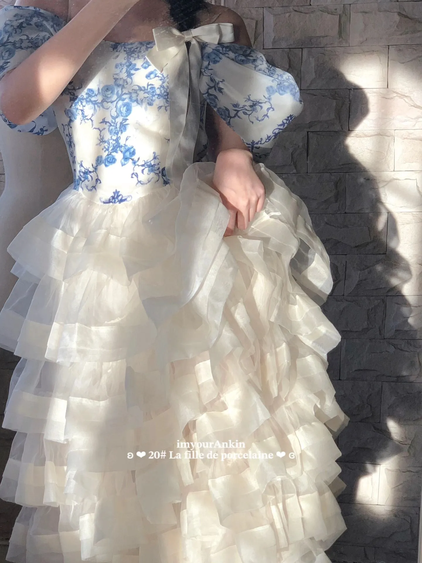 [Haute couture] La Fille De Porcelaine Wedding Dress New Vintage Dress Handmade By Ankin