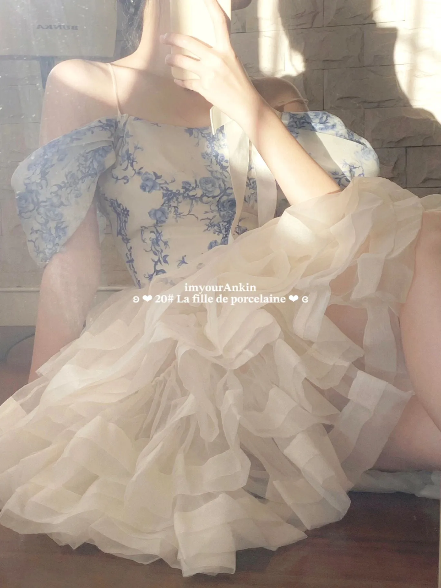 [Haute couture] La Fille De Porcelaine Wedding Dress New Vintage Dress Handmade By Ankin
