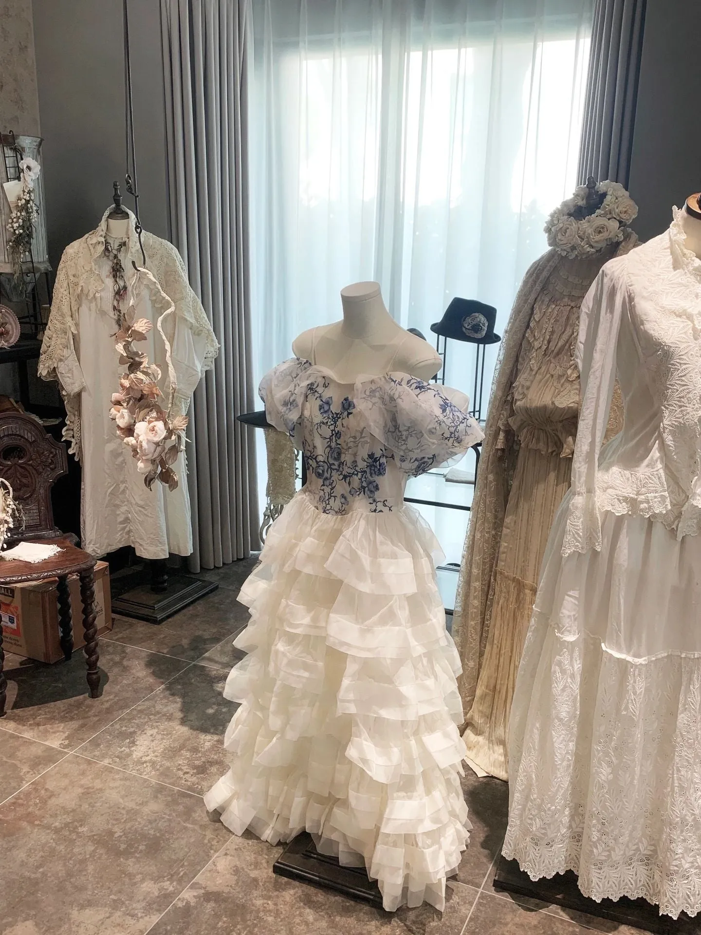 [Haute couture] La Fille De Porcelaine Wedding Dress New Vintage Dress Handmade By Ankin