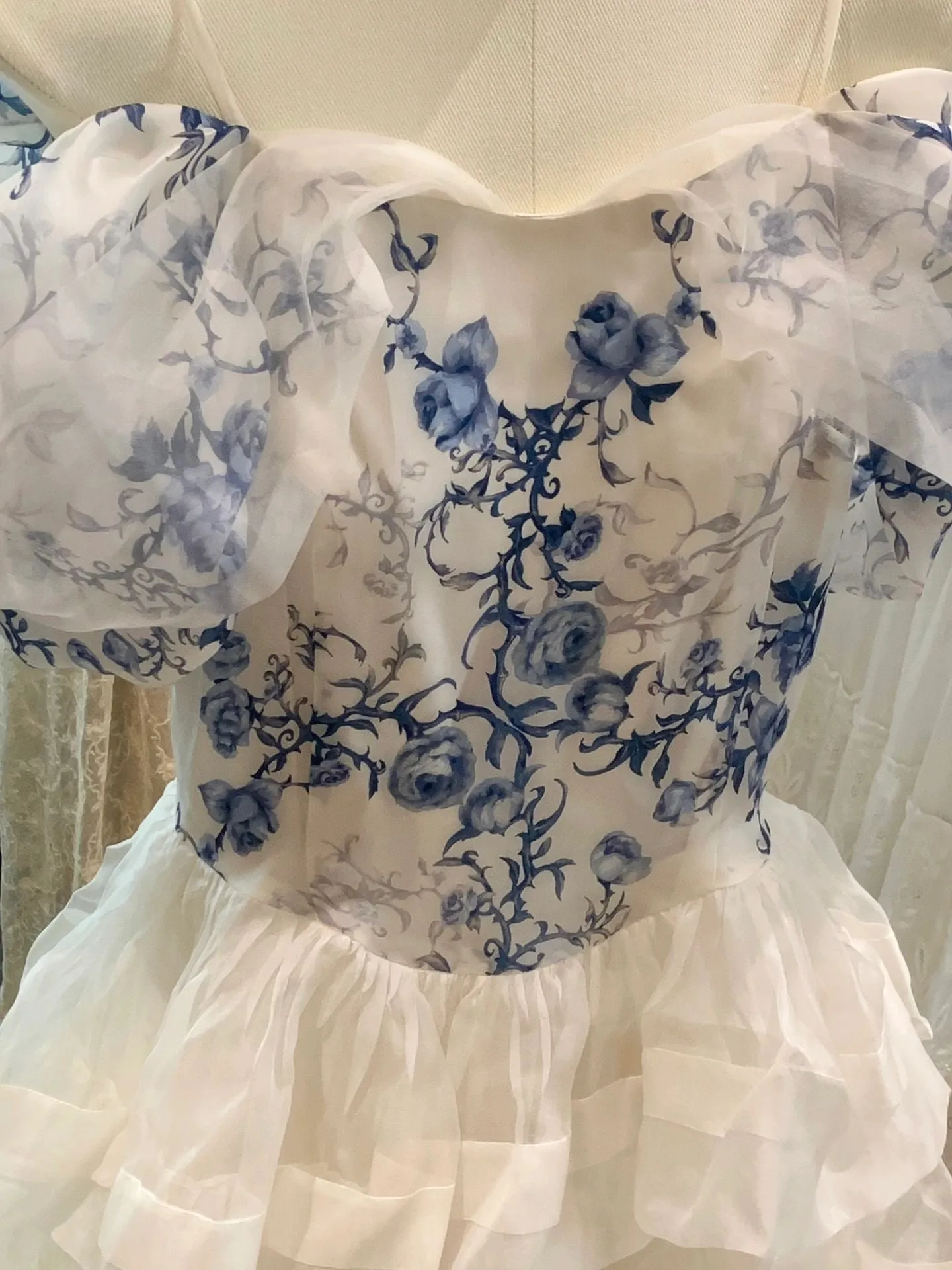 [Haute couture] La Fille De Porcelaine Wedding Dress New Vintage Dress Handmade By Ankin