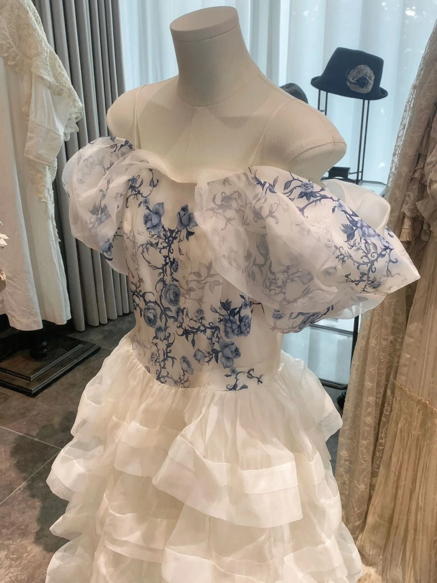 [Haute couture] La Fille De Porcelaine Wedding Dress New Vintage Dress Handmade By Ankin