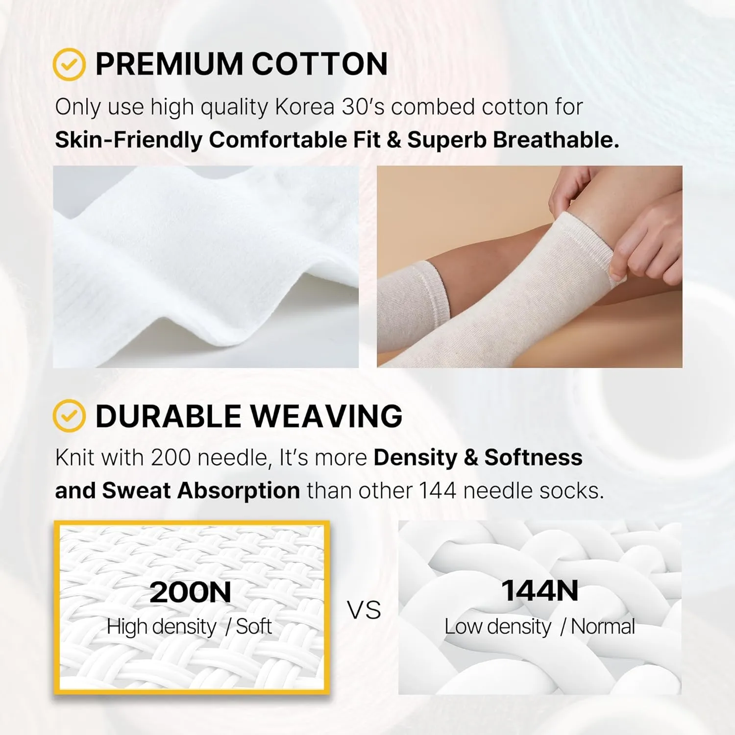 kikiya socks Women Crew | 4-6 Pairs Flower Heart Pattern Tube Striped Polka Dots Design | Ladies Soft Cotton Socks | US 6-8