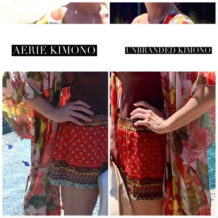 Kimono - resort red floral event wrap / cover up caftan pareo beach pool lake vacation new best seller 2021 gift present autumn fall winter