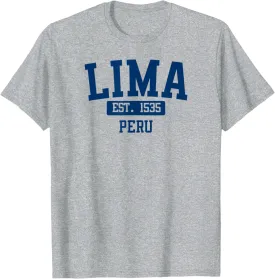 Lima Peru Classic Varsity Style Block Letter T-Shirt