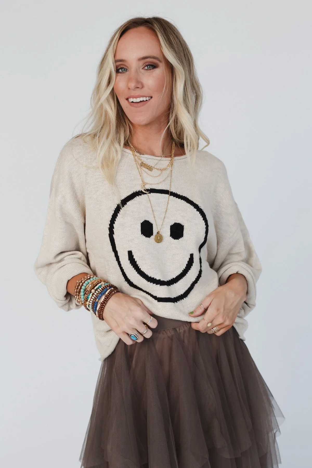 Made You Smile Sweater - Ivory