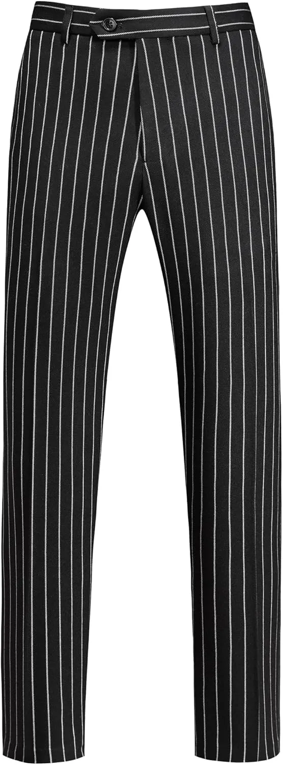 Mens Classic Suit Pants Straight Fit Modern Formal Dress Pants Separate Trousers