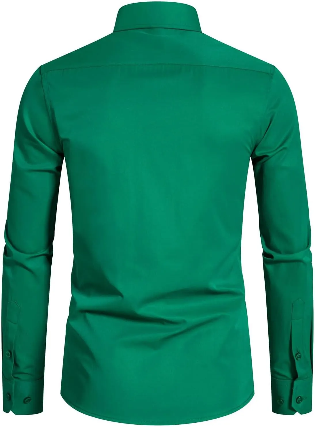 Mens Slim Fit Dress Shirts Athletic Fitted Long Sleeve Stretch Casual Button Down Shirt