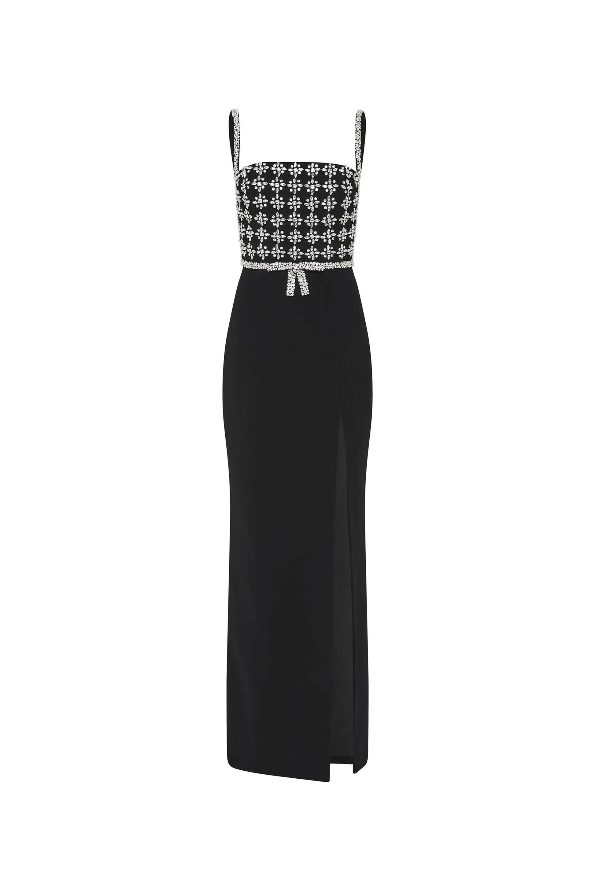 REBECCA VALLANCE Rina Split Gown (Black)