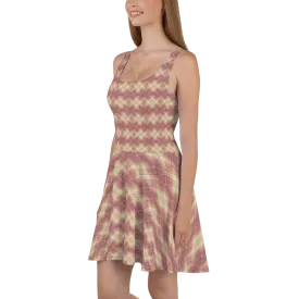 Recursia Argyle Rewired I Skater Dress In Pink