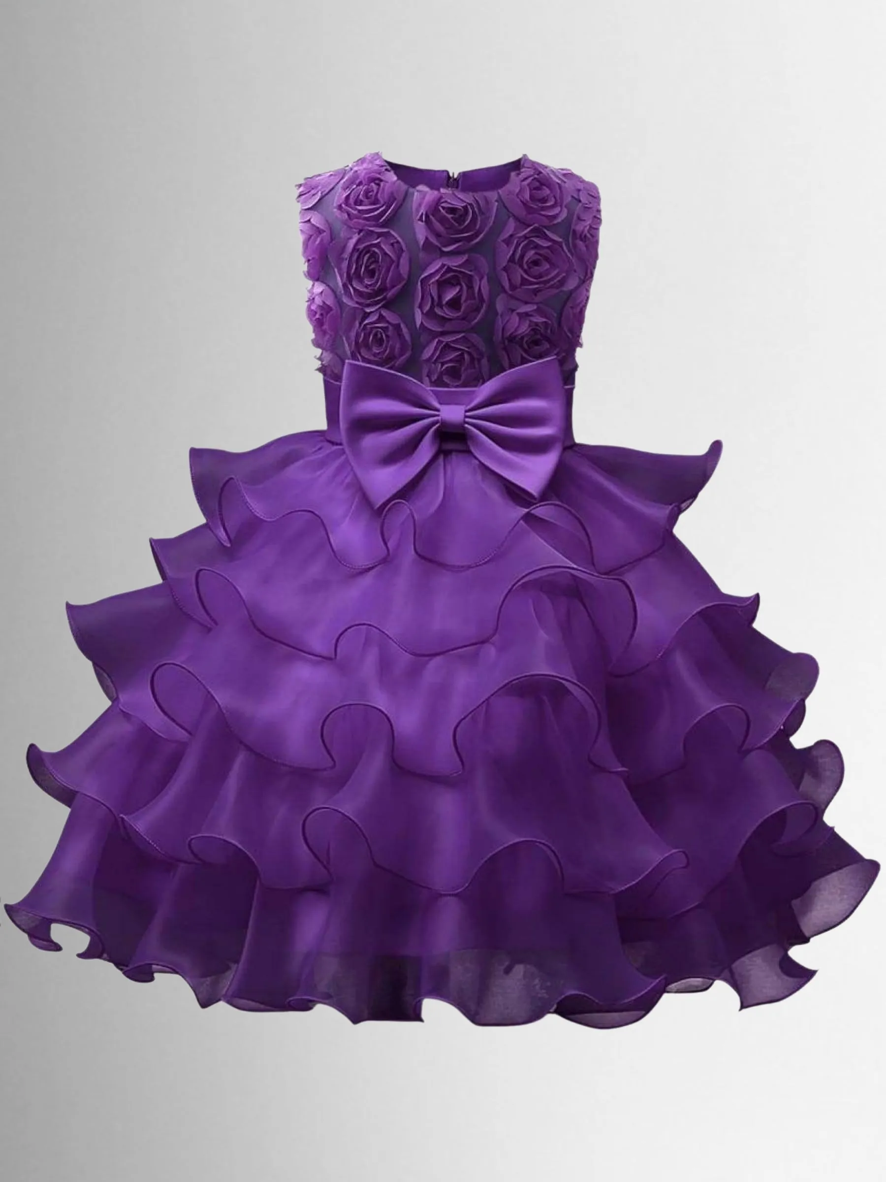 Rosette Realness Ruffle Formal Dress