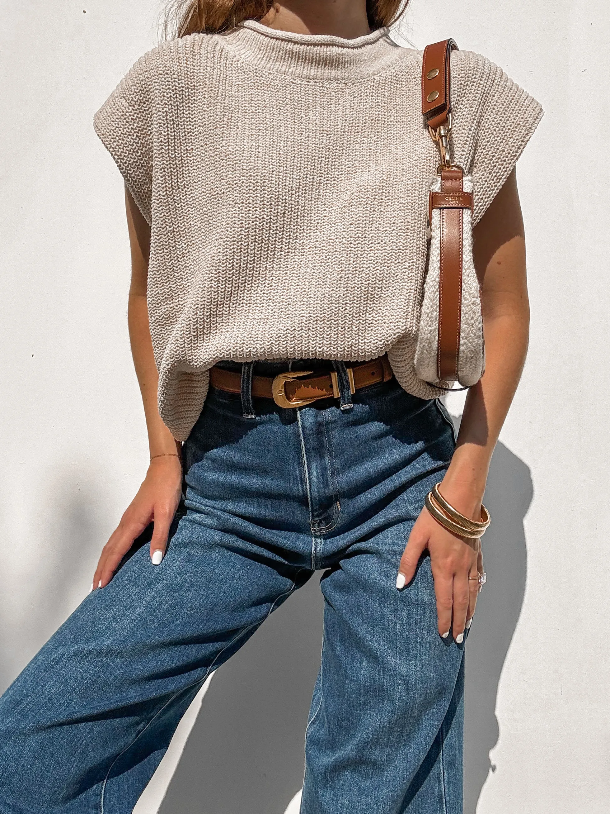 Set the Tone Knit Top in Ecru