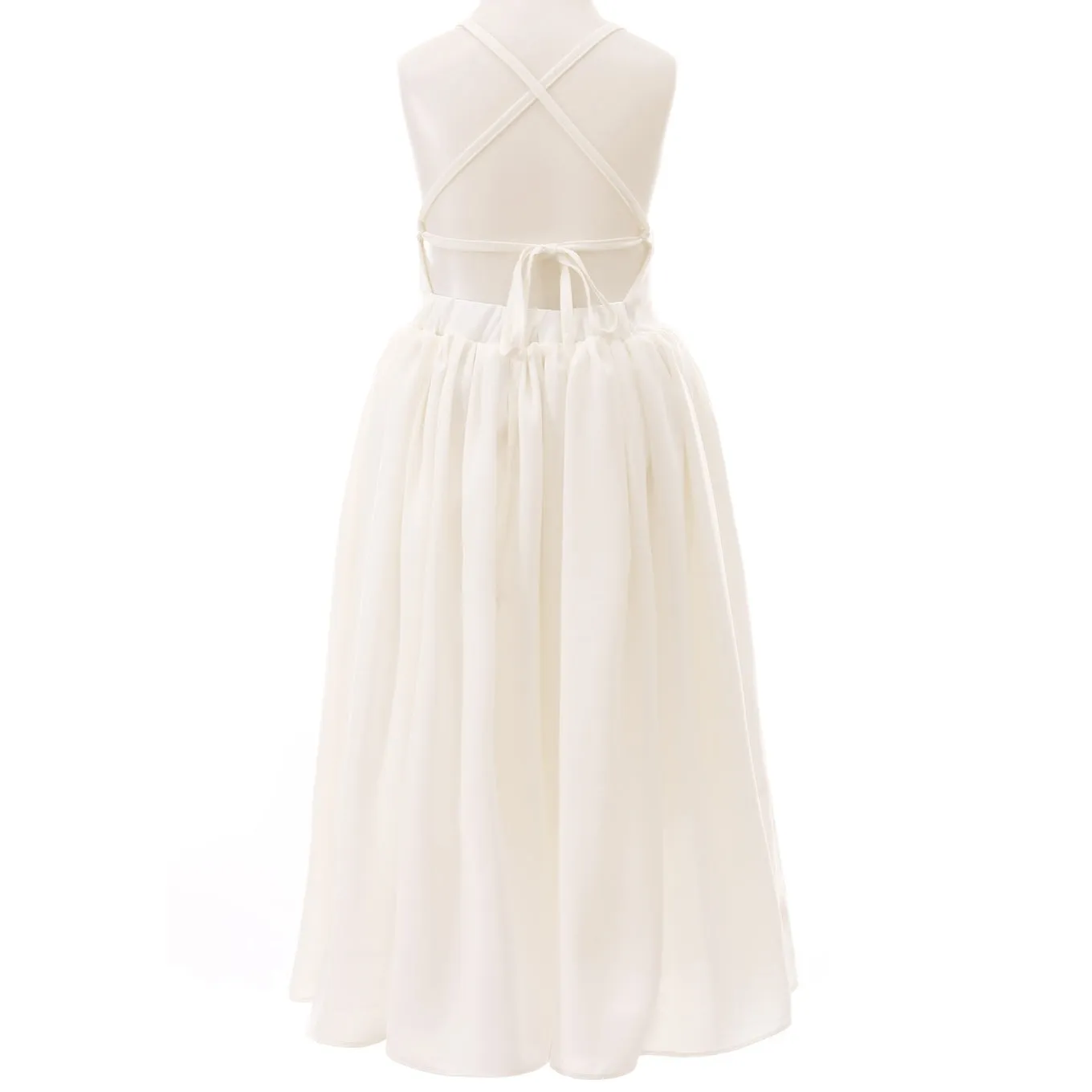 Sofia Girls French Chiffon Ivory Dress