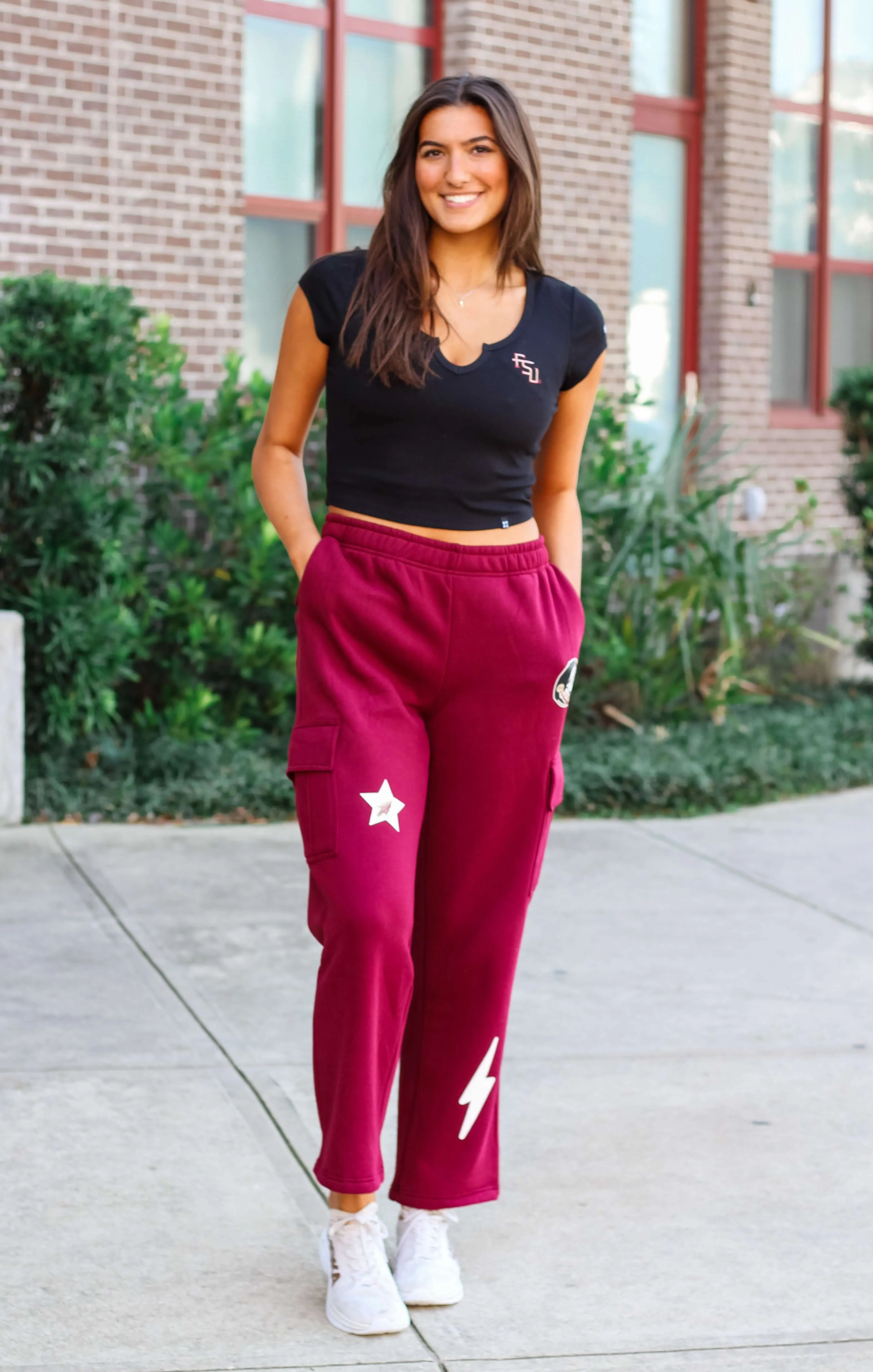 The FSU Cropped Cali Tee (Black)