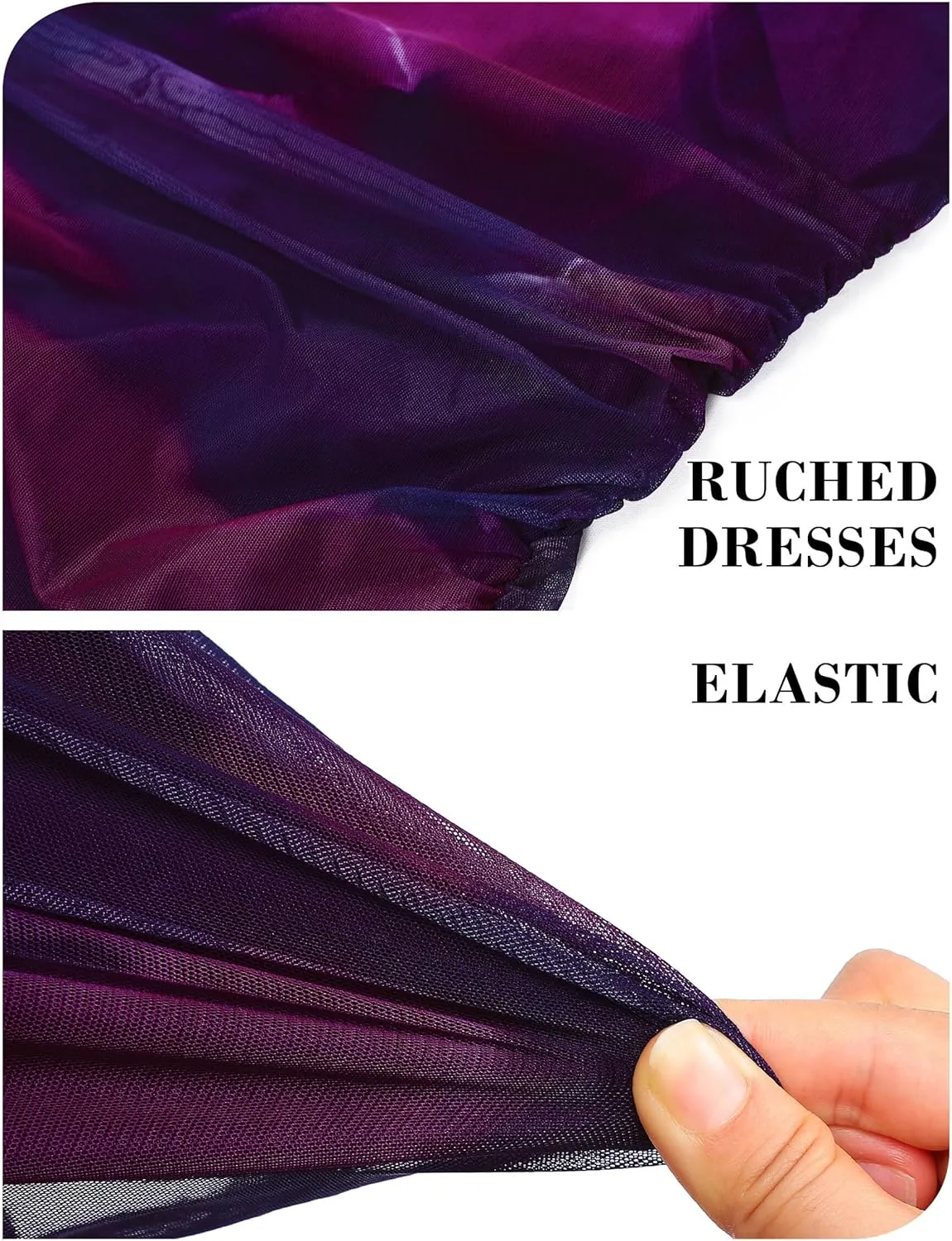 Women's Summer One Off Shoulder Long Midi Dresses Wedding Guest Floral Ruched Mesh Dress Cocktail Party 2025
